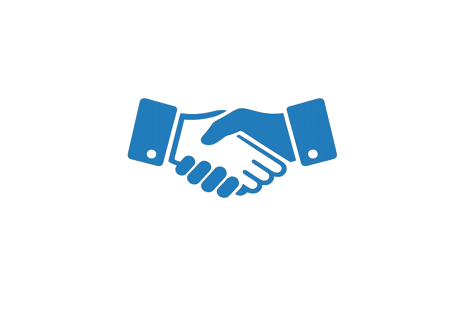 Handshake icon representing a local independent insurance agent